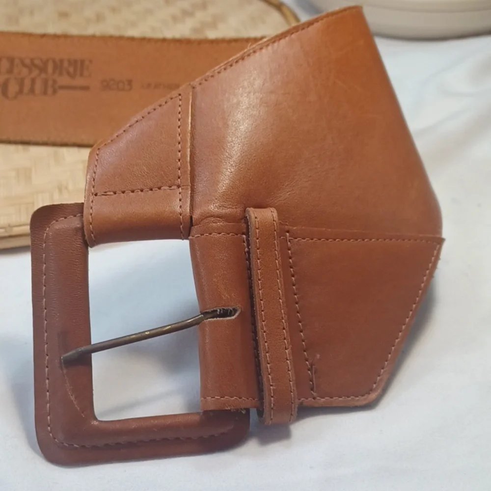 Accessorie Club Vintage Accessorie Brown Leather Belt #9203 M/L